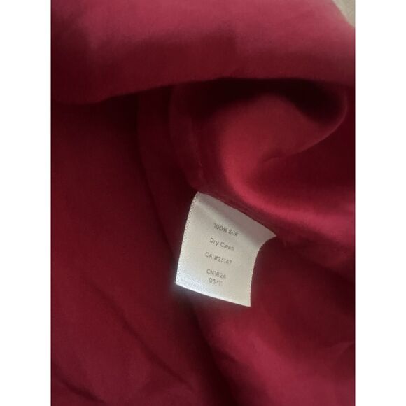 Talbots 16W Silk Blouse Top Red - Picture 4 of 6